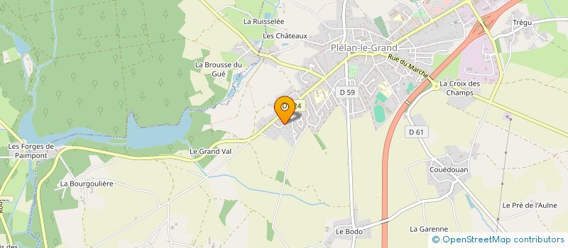 localisation de l'entreprise MADAME MARION BAUDE  PLELAN-LE-GRAND