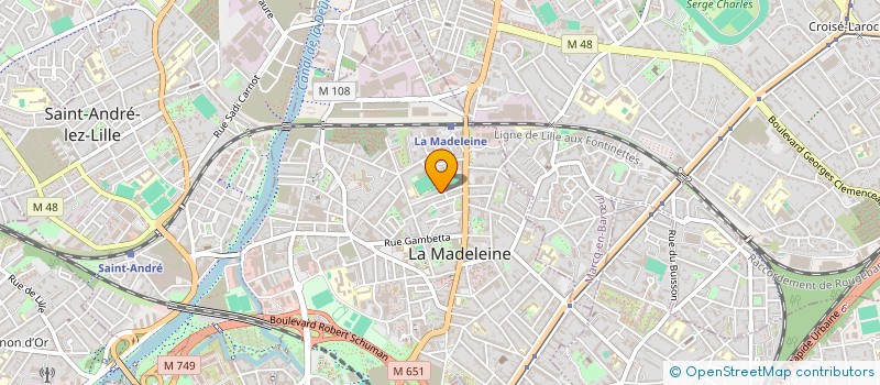 localisation de l'entreprise MADAME MARION BENLAHCENE à LA MADELEINE
