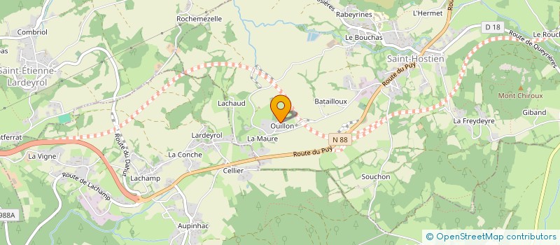 localisation de l'entreprise MADAME MARION BERTRANDY à SAINT-HOSTIEN