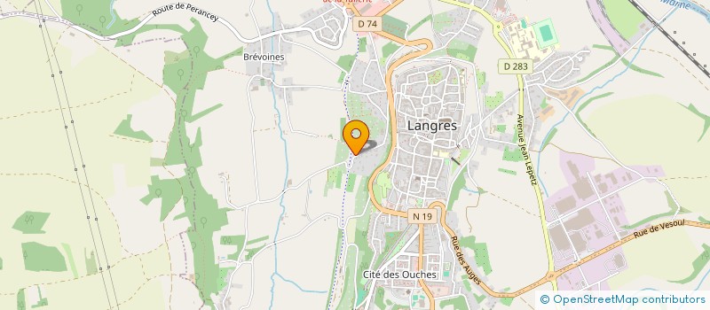 localisation de l'entreprise MADAME MARION BISCHOFBERGER à LANGRES