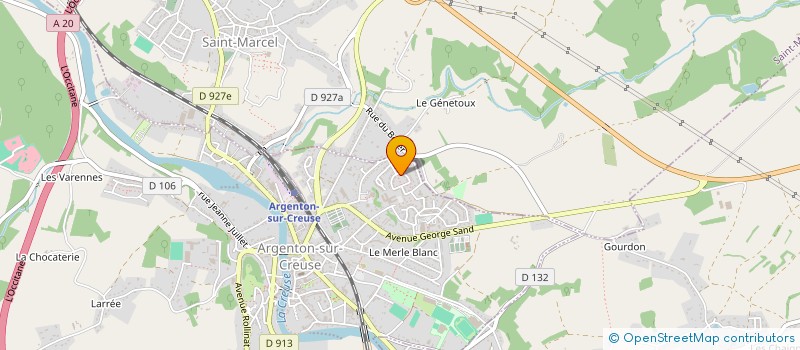 localisation de l'entreprise MADAME MARION BLANCHARD à ARGENTON-SUR-CREUSE