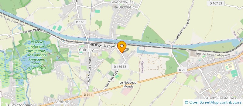 localisation de l'entreprise MADAME MARION BOBILLIER à CUINCHY