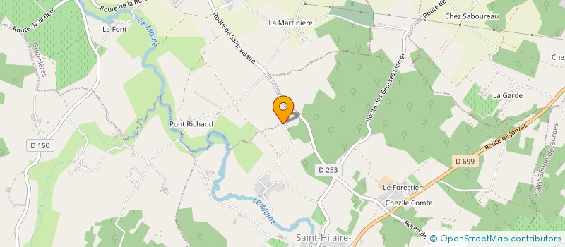 localisation de l'entreprise MADAME MARION BODIN  SAINT-HILAIRE-DU-BOIS