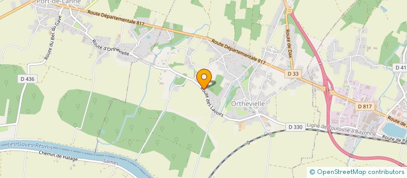 localisation de l'entreprise MADAME MARION BORDERES  ORTHEVIELLE