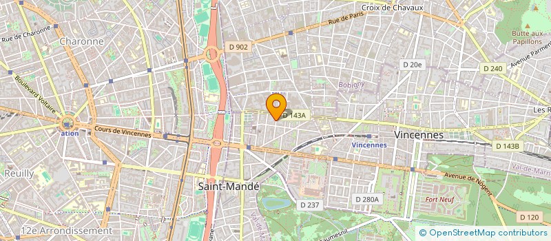 localisation de l'entreprise MADAME MARION BRIANCON à VINCENNES