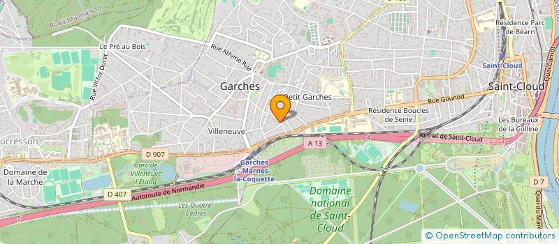 localisation de l'entreprise MADAME MARION BUCHENET à GARCHES
