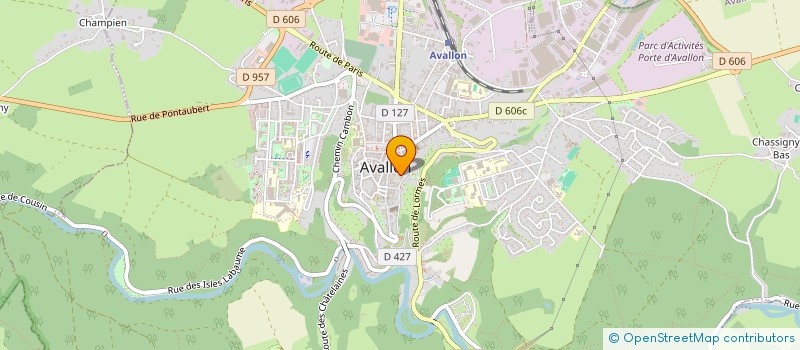 localisation de l'entreprise MADAME MARION CADOUX à AVALLON