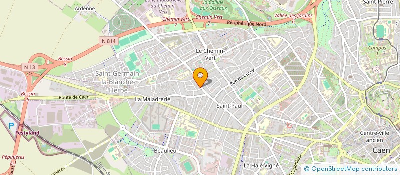 localisation de l'entreprise MADAME MARION CANTAT à CAEN