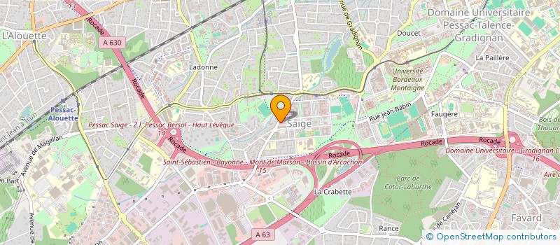 localisation de l'entreprise MADAME MARION CARRERE  PESSAC