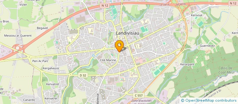 localisation de l'entreprise MADAME MARION CHABANON à LANDIVISIAU