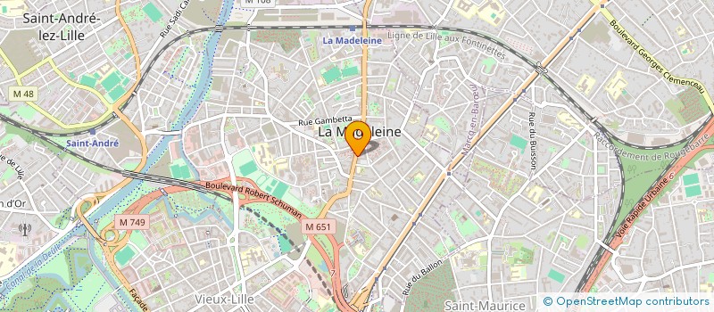 localisation de l'entreprise MADAME MARION CHARPENTIER à LA MADELEINE