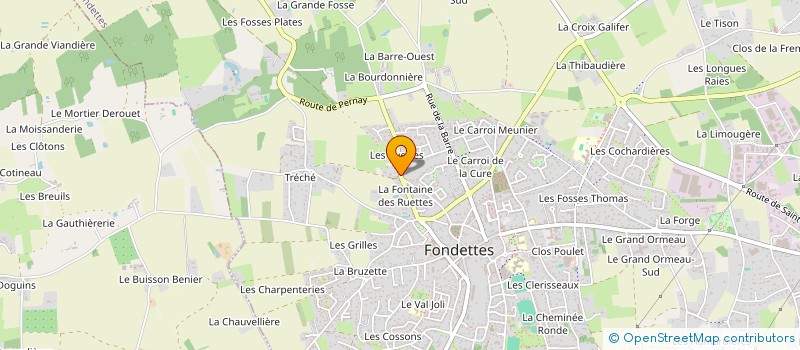 localisation de l'entreprise MADAME MARION CHENE  FONDETTES