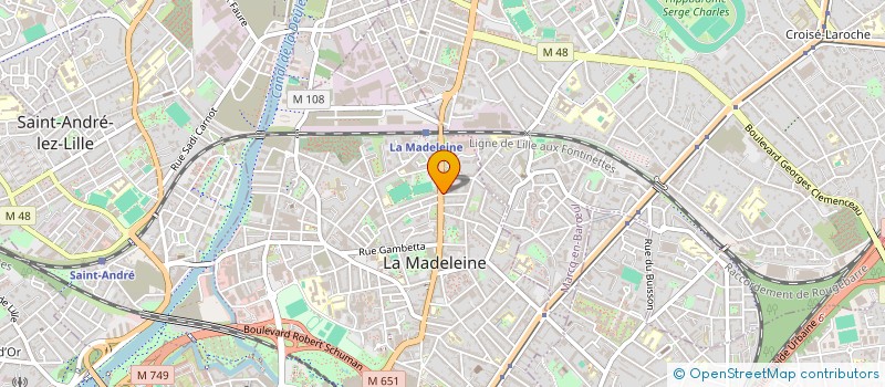 localisation de l'entreprise MADAME MARION COTTARRE à LA MADELEINE