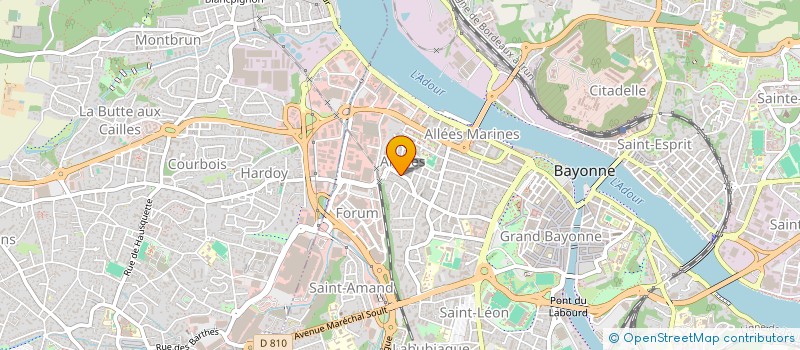 localisation de l'entreprise MADAME MARION DE VAUGRIGNEUSE à BAYONNE