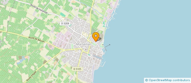 localisation de l'entreprise MADAME MARION DELATTRE à MARSEILLAN
