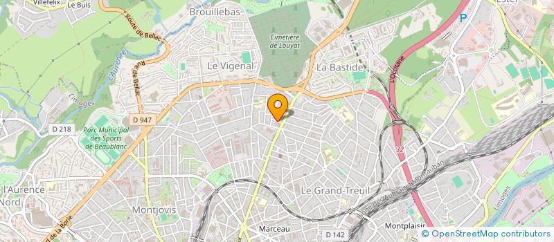 localisation de l'entreprise MADAME MARION DENEUVILLE à LIMOGES