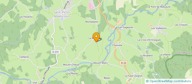 localisation de l'entreprise MADAME MARION DUMAS  SAINT-VICTOR-MALESCOURS