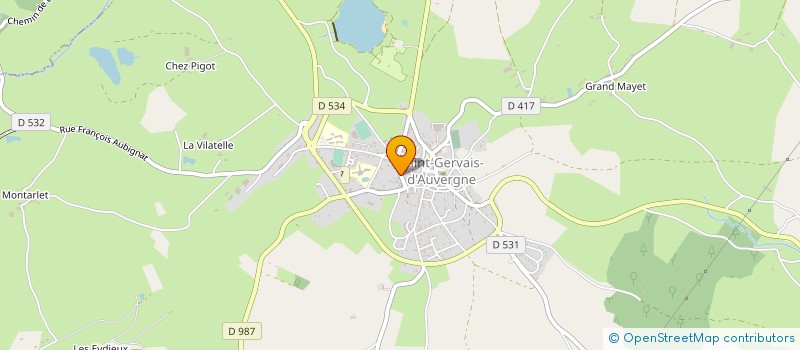 localisation de l'entreprise MADAME MARION ERIKSSON  SAINT-GERVAIS-D'AUVERGNE