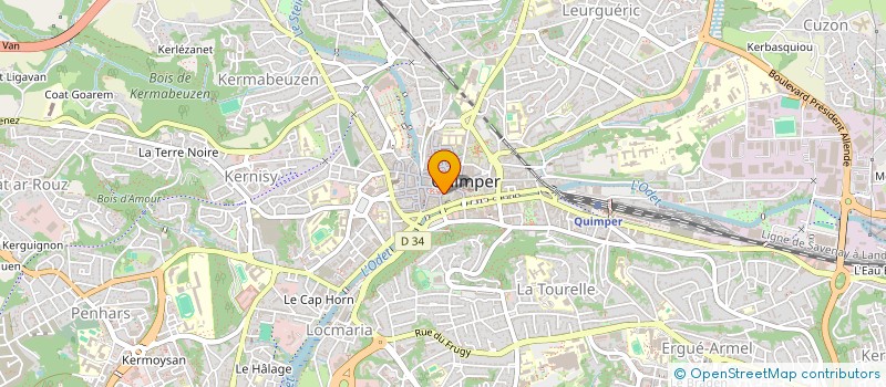 localisation de l'entreprise MADAME MARION FERSTLER  QUIMPER