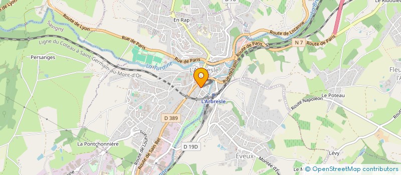 localisation de l'entreprise MADAME MARION FEUVRAIS  L ARBRESLE