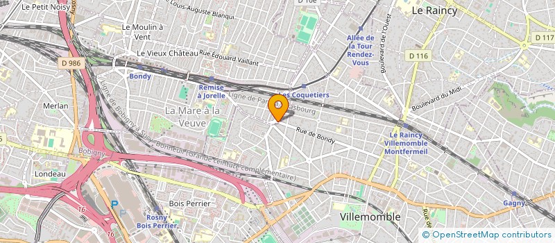 localisation de l'entreprise MADAME MARION FIZET  BONDY