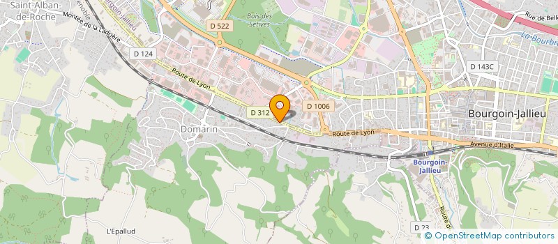 localisation de l'entreprise MADAME MARION FLEURY à BOURGOIN-JALLIEU