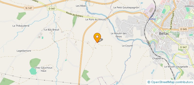 localisation de l'entreprise MADAME MARION FRUGIER à PEYRAT-DE-BELLAC