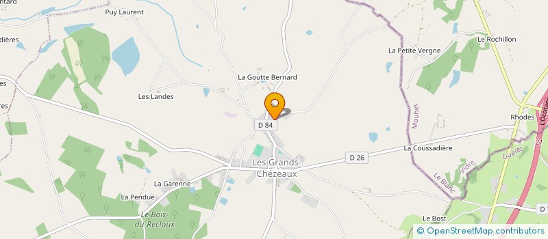 localisation de l'entreprise MADAME MARION GALATAUD à LES GRANDS-CHEZEAUX