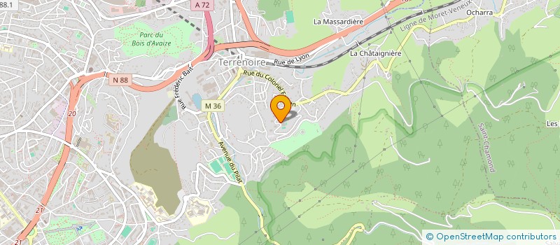 localisation de l'entreprise MADAME MARION GASSILLOUD  SAINT-ETIENNE