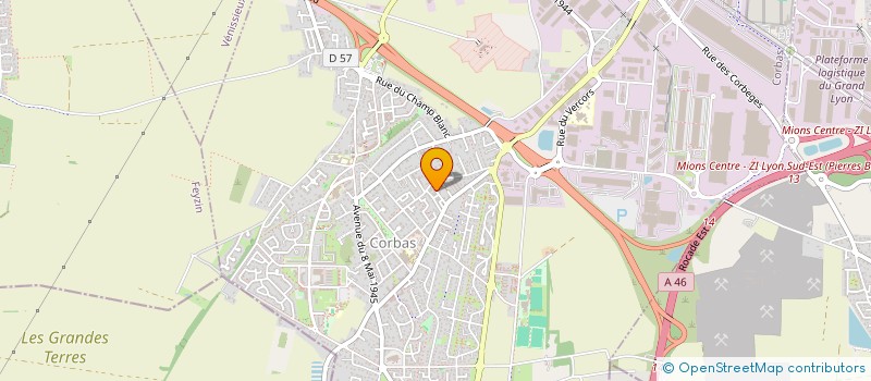 localisation de l'entreprise MADAME MARION GEA à CORBAS