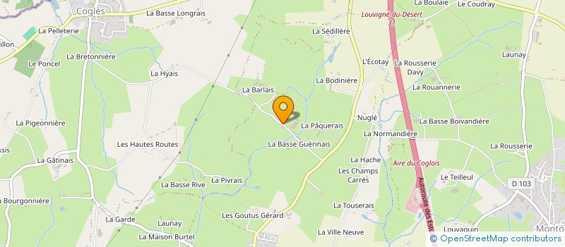 localisation de l'entreprise MADAME MARION GODART  LES PORTES DU COGLAIS