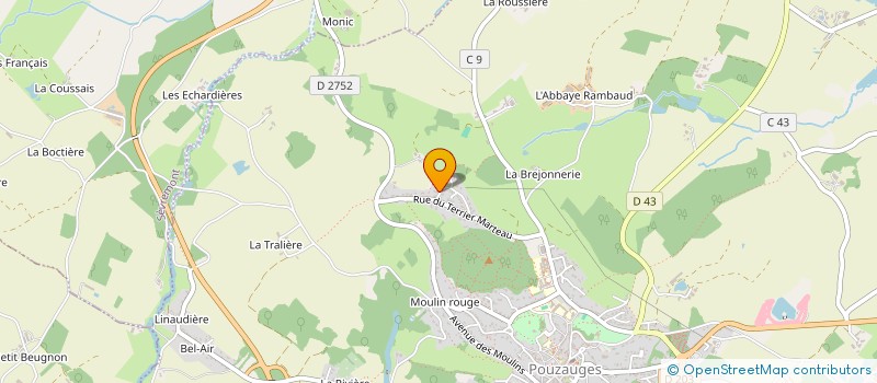 localisation de l'entreprise MADAME MARION GODICHEAU  POUZAUGES