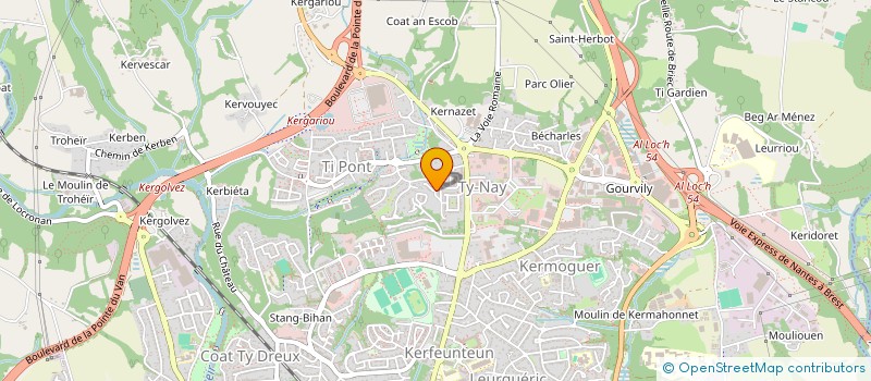 localisation de l'entreprise MADAME MARION GOURRET à QUIMPER