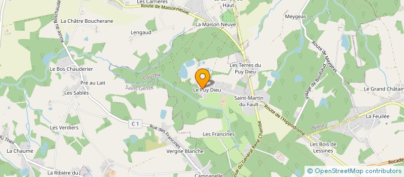 localisation de l'entreprise MADAME MARION HEBRAS à COUZEIX