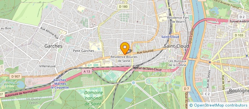 localisation de l'entreprise MADAME MARION HELIN à SAINT-CLOUD