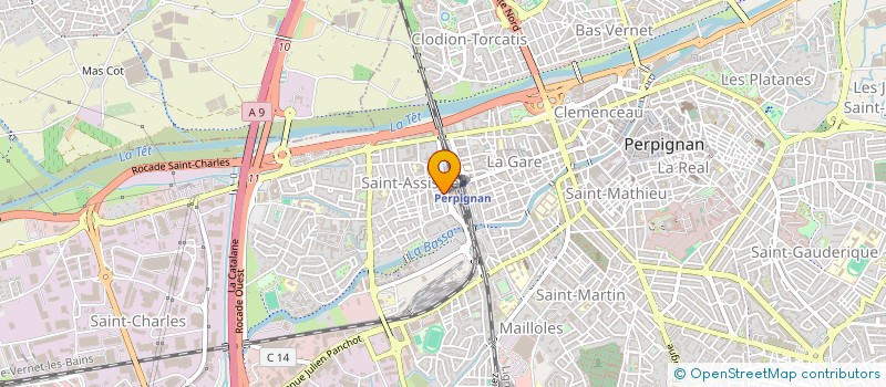 localisation de l'entreprise MADAME MARION HILBERT  PERPIGNAN