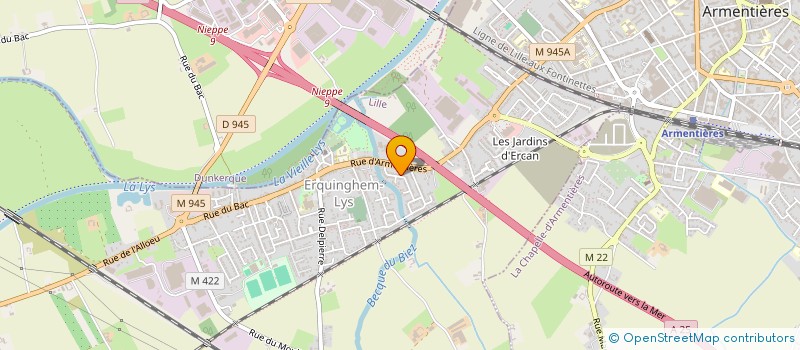 localisation de l'entreprise MADAME MARION HIVES  ERQUINGHEM-LYS