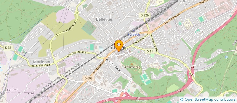 localisation de l'entreprise MADAME MARION HOLTZ  FORBACH