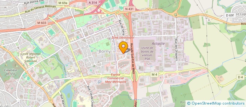 localisation de l'entreprise MADAME MARION HUOT  METZ