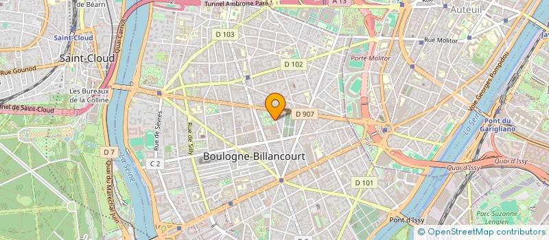 localisation de l'entreprise MADAME MARION JAQUET à BOULOGNE-BILLANCOURT