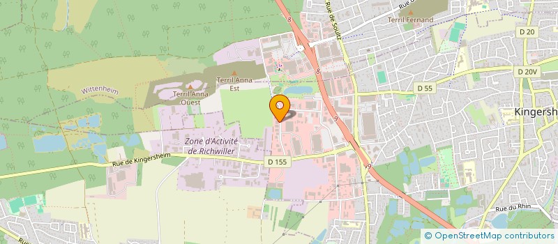 localisation de l'entreprise MADAME MARION JENNY  KINGERSHEIM