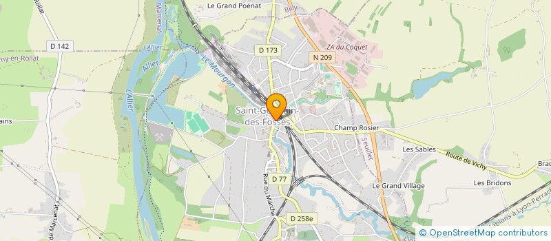 localisation de l'entreprise MADAME MARION JOURDAN  SAINT-GERMAIN-DES-FOSSES