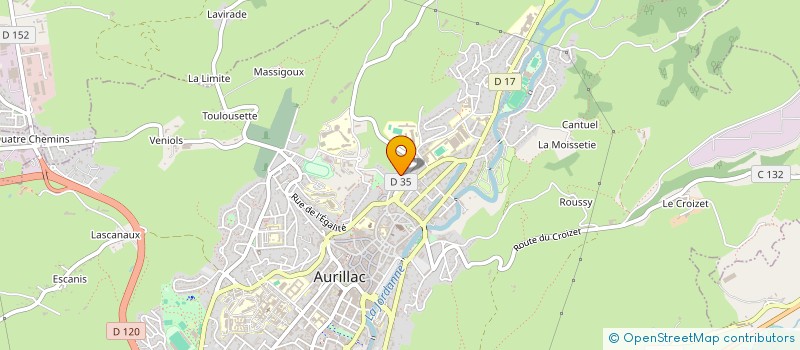 localisation de l'entreprise MADAME MARION JOUVE à AURILLAC