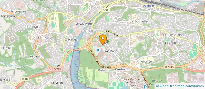 localisation de l'entreprise MADAME MARION LE PAGE  QUIMPER