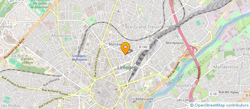localisation de l'entreprise MADAME MARION LEGER à LIMOGES