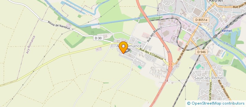 localisation de l'entreprise MADAME MARION LEMERET  ACY-ROMANCE