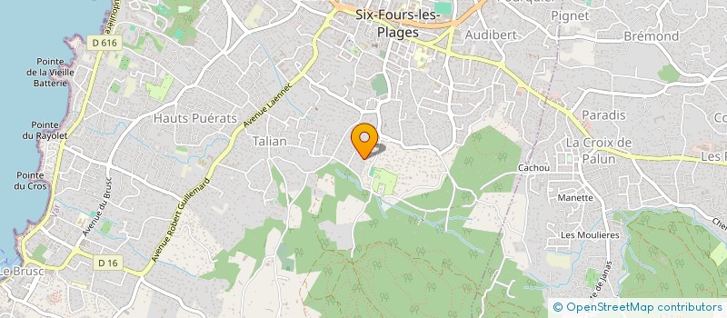 localisation de l'entreprise MADAME MARION LEPRIEUR à SIX-FOURS-LES-PLAGES