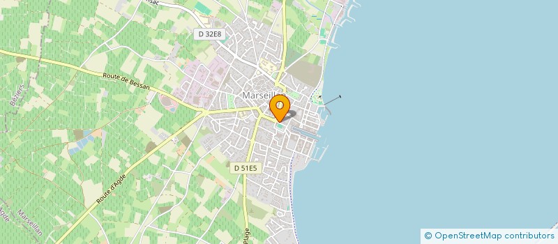 localisation de l'entreprise MADAME MARION LEVASSEUR à MARSEILLAN