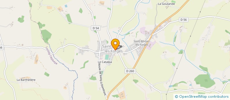 localisation de l'entreprise MADAME MARION LEVERRIER à SAINT-BOMER-LES-FORGES