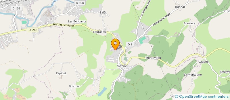 localisation de l'entreprise MADAME MARION LOCHET à VEZAC